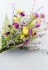 Mixed flower bush - magenta, purple, yellow - Greenery MarketArtificial Flora63907