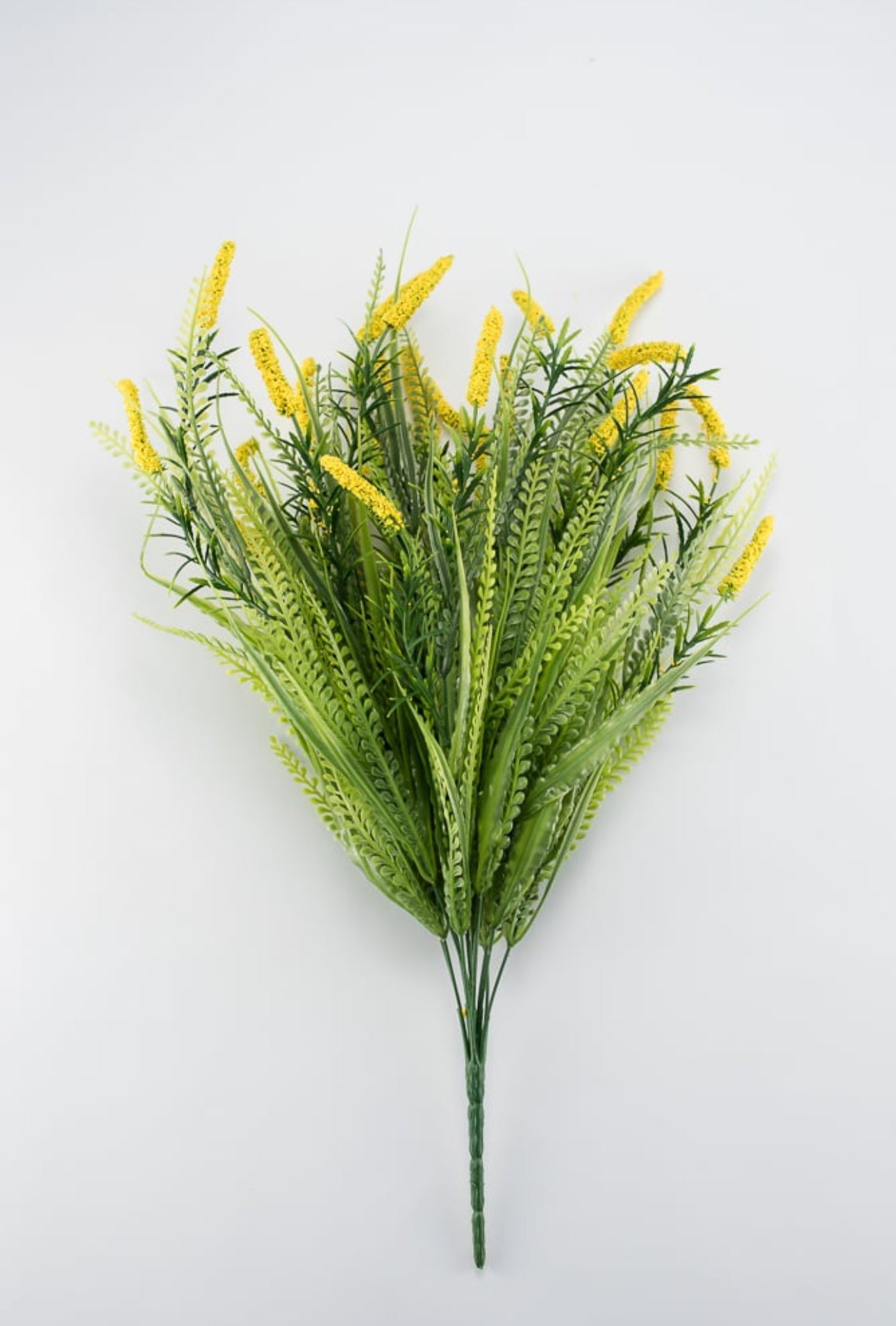 Mixed greenery and cattail bush yellow - Greenery Marketartificial flowers83366-YEL