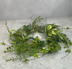 Mixed greenery and twigs candle ring mini wreath - Greenery Marketgreenery63056cr6