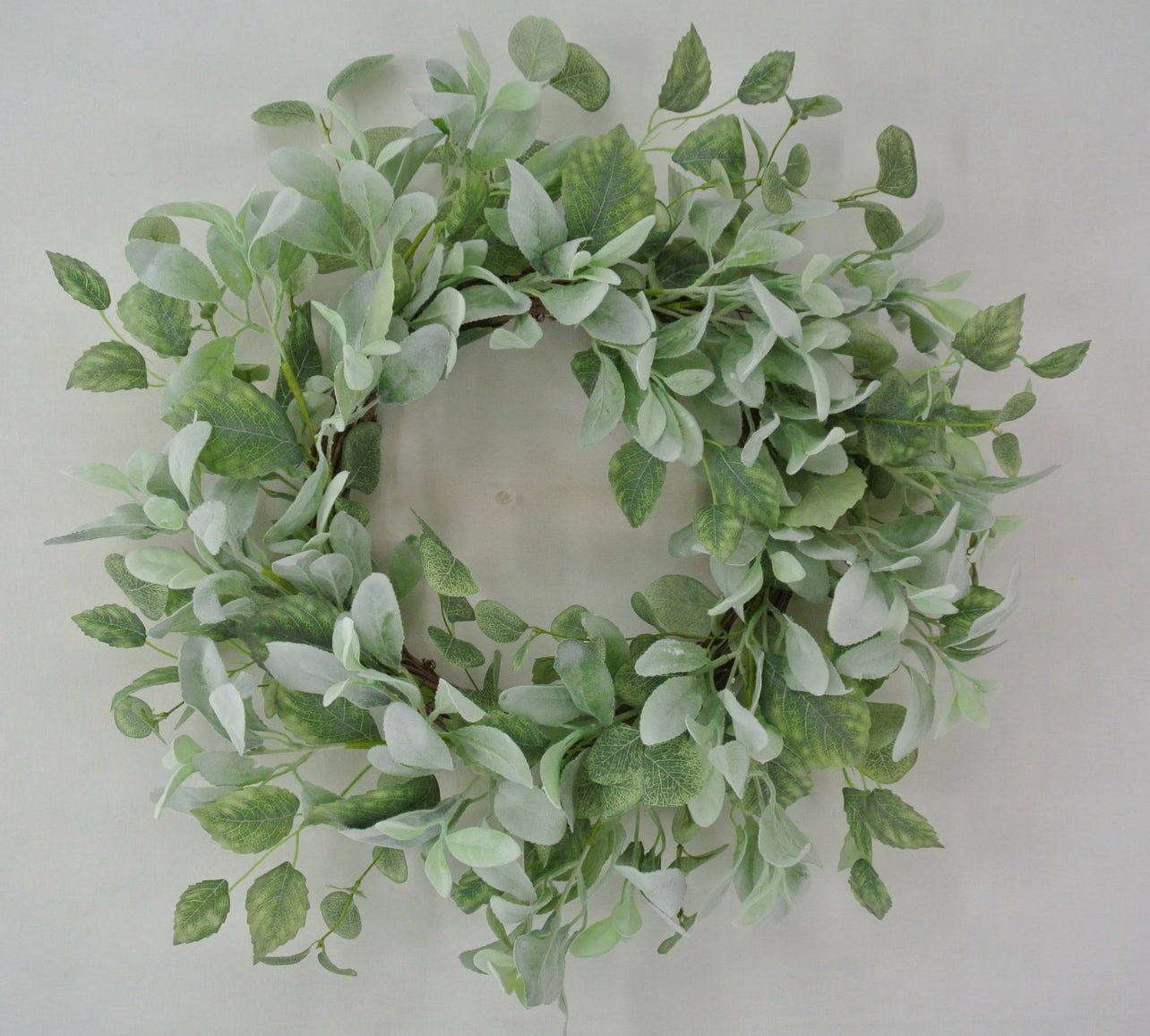 mixed lambs ear greenery wreath - Greenery Marketgreenery63420