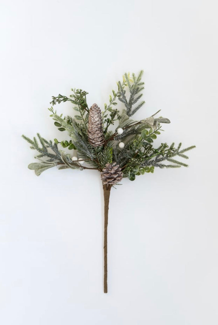 Mixed pine pick with mistletoe - Greenery Marketgreenery85311SP18