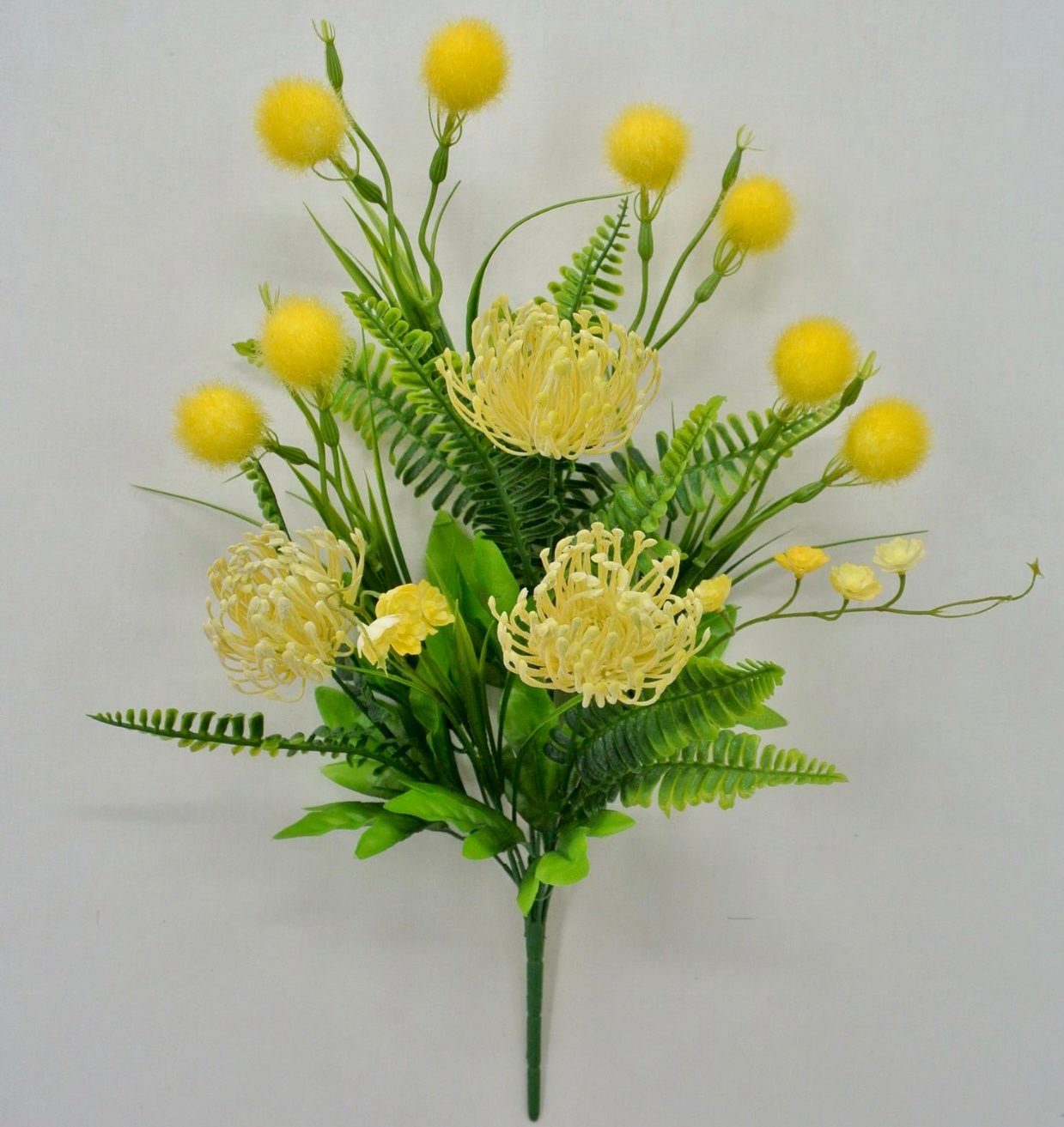 Mixed pompom alluim bush yellow - Greenery Marketartificial flowers
