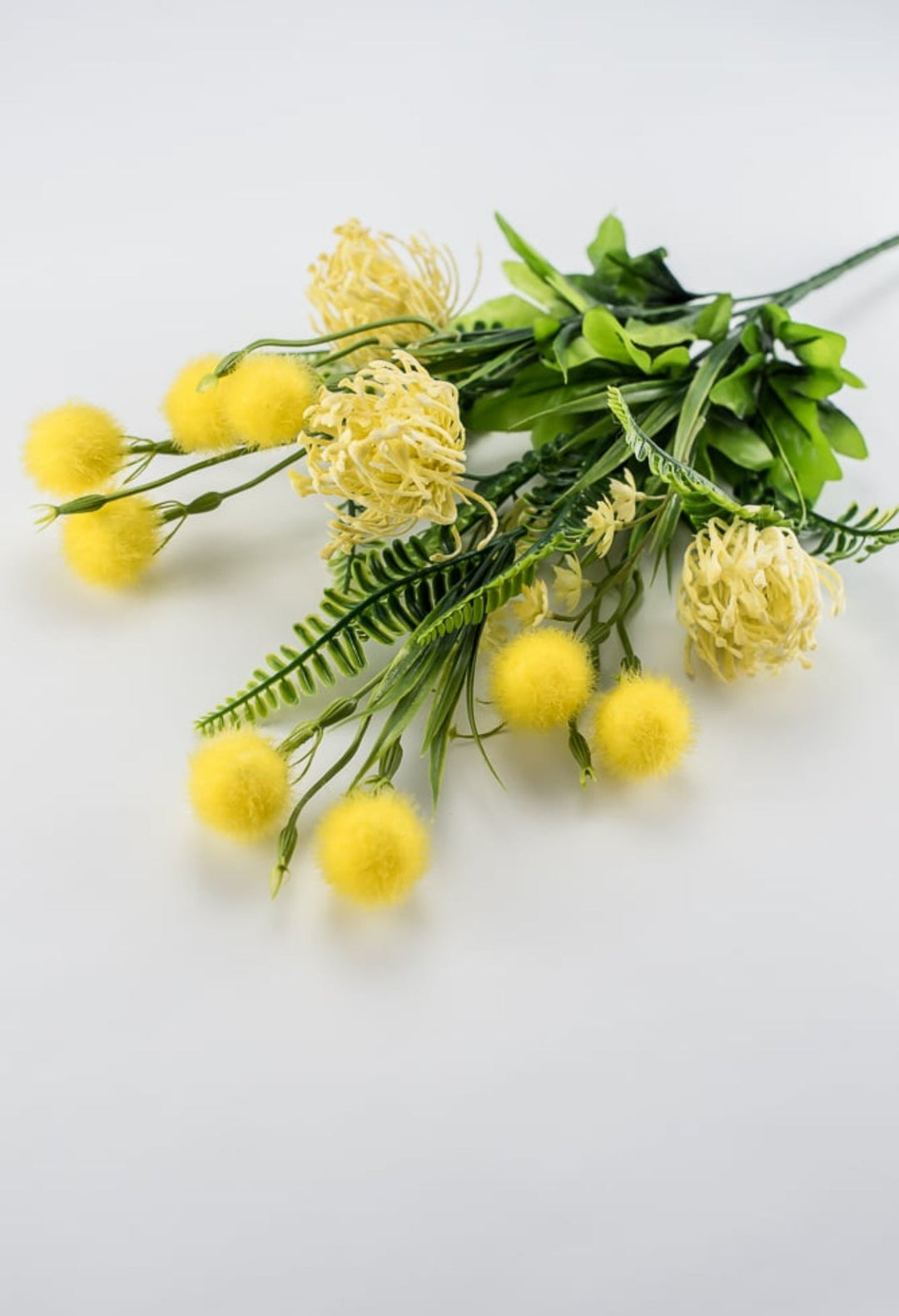 Mixed pompom alluim bush yellow - Greenery Marketartificial flowers83360-yel