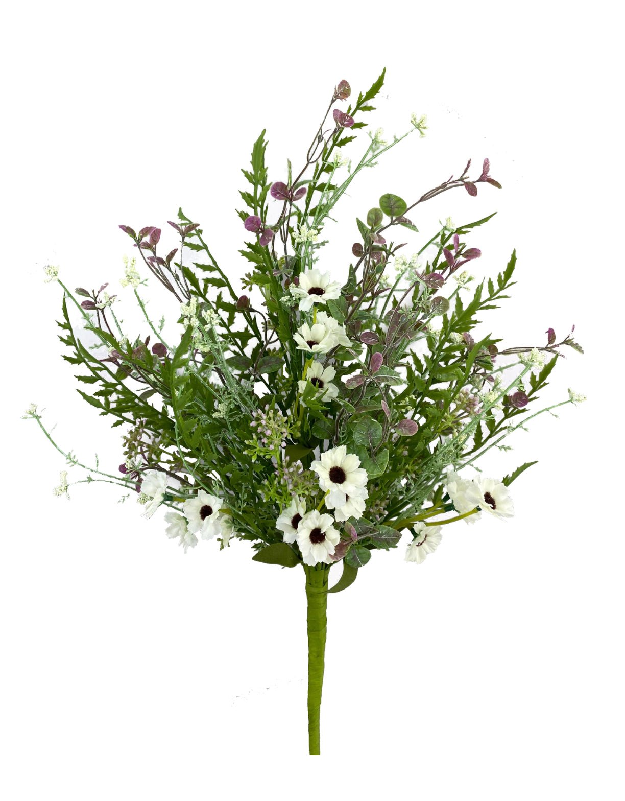 Mixed wildflowers and greenery bush - purple - Greenery Marketartificial flowers63055bu21