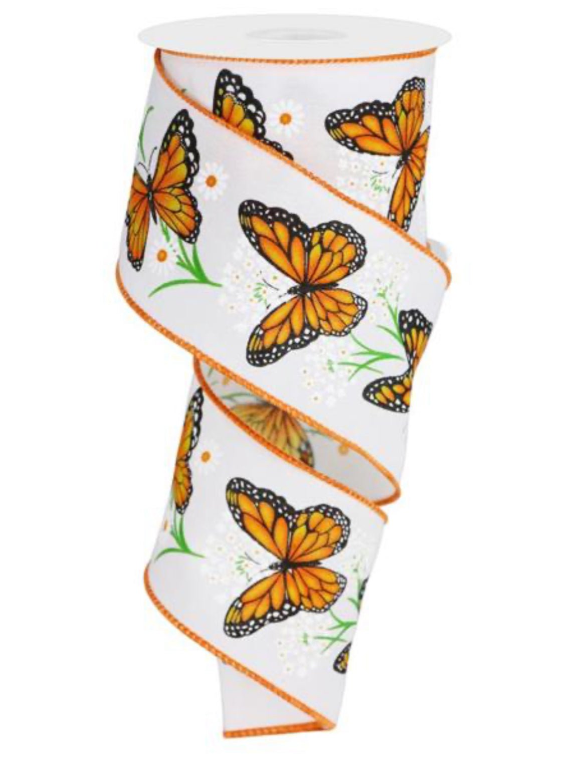 Monarch Butterfly wired ribbon 2.5” - Greenery MarketRGE150627