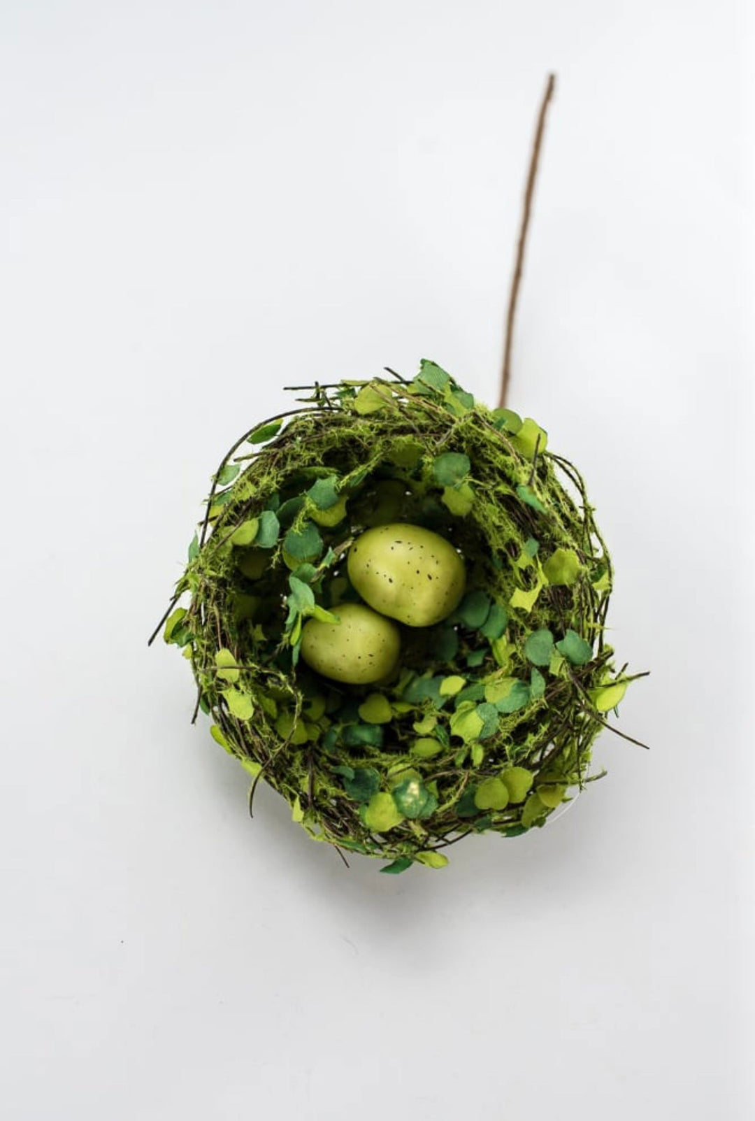 Moss Bird nest with eggs pick - Greenery Marketgreenery53850