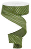 Moss Green raised Swiss dot - Greenery MarketWired ribbonRG0165144