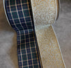 Navy and green champagne bow bundle - Greenery MarketRibbons & Trimplaidscrollx2