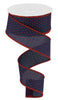 Navy Blue with red raised dots ribbon 1.5" - Greenery MarketWired ribbonRGC115619