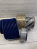 Navy with champagne threads wired 1.5” - Greenery MarketWired ribbon72047-09-14