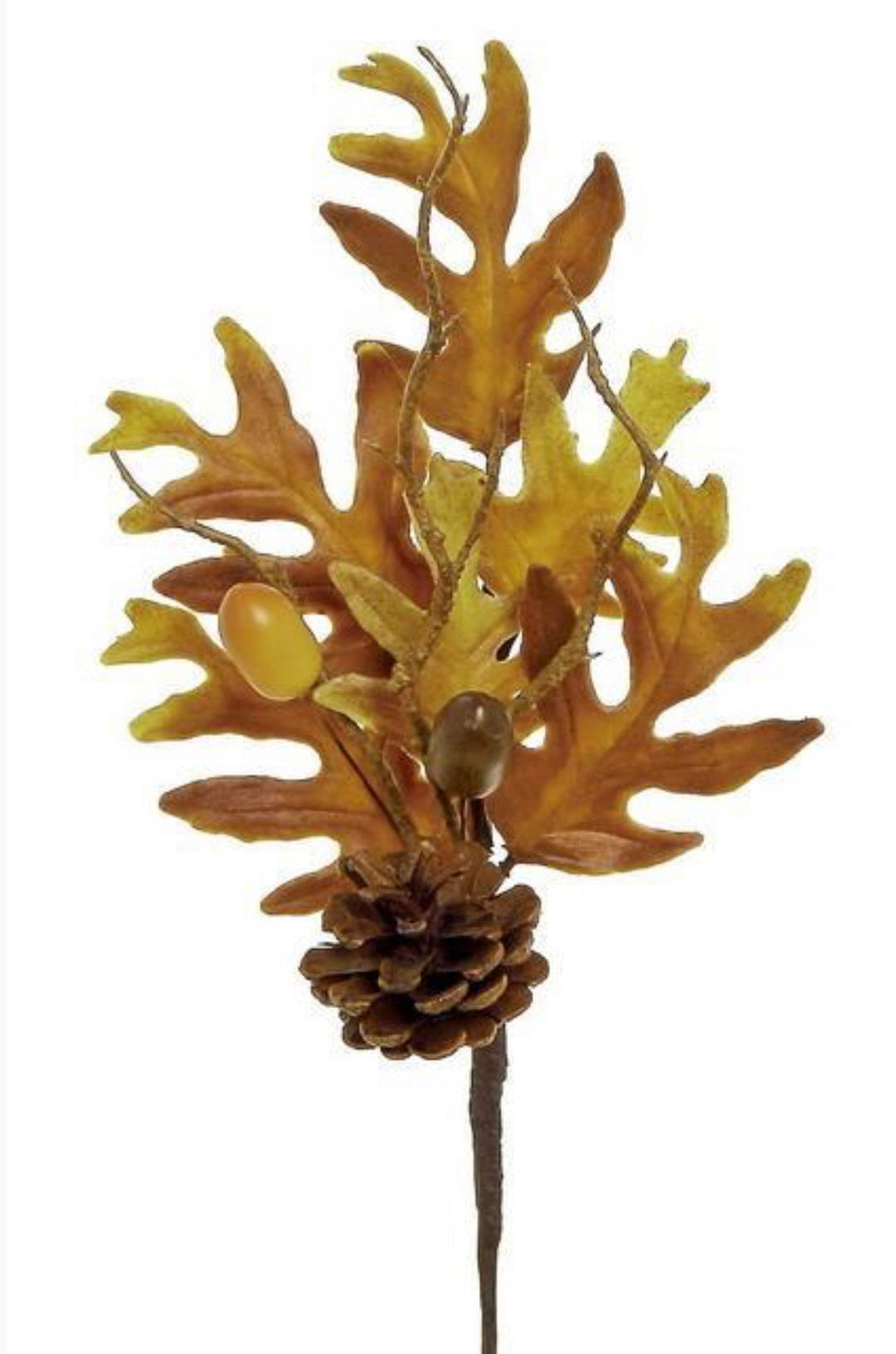 Oak leaf and acorn pick - brown/gold - Greenery MarketFall and HalloweenPM1815-BRN
