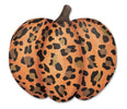 Orange and black leopard Pumpkin sign embossed metal - Greenery Marketsigns for wreathsMD076520