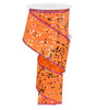 Orange and hex glitter 2.5” - Greenery MarketWired ribbonRGE171120
