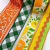 Orange and yellow blooms x 4 ribbon bow bundle - Greenery Market