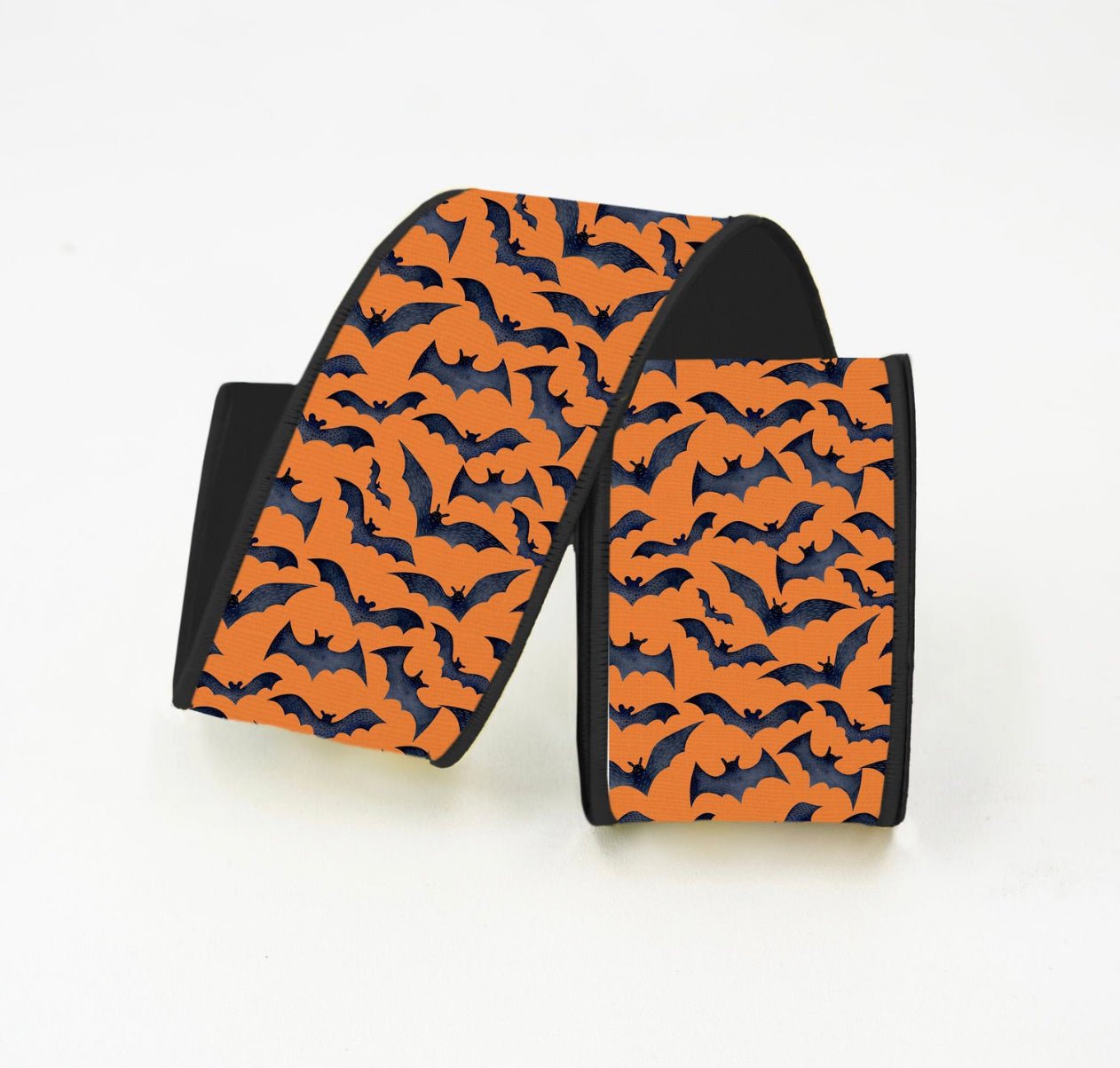Orange Halloween bats 2.5” wired ribbon - Greenery MarketRibbons & TrimRK193-52