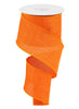 Orange linen solid wired ribbon 2.5” - Greenery MarketWired ribbonRg1279HW