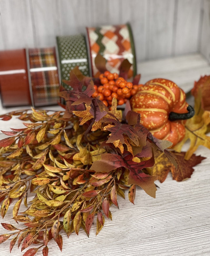 Orange Pumpkin maple leaves pick - Greenery Marketgreenery56638SP16