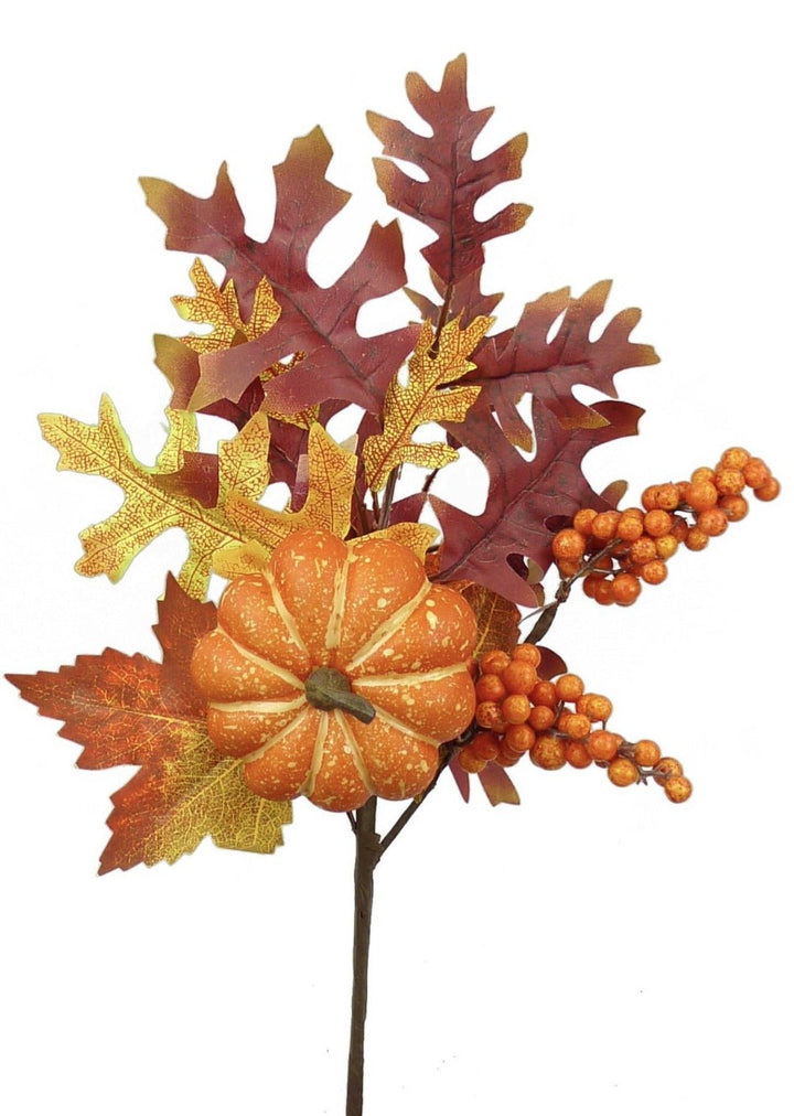 Orange Pumpkin maple leaves pick - Greenery Marketgreenery56638SP16