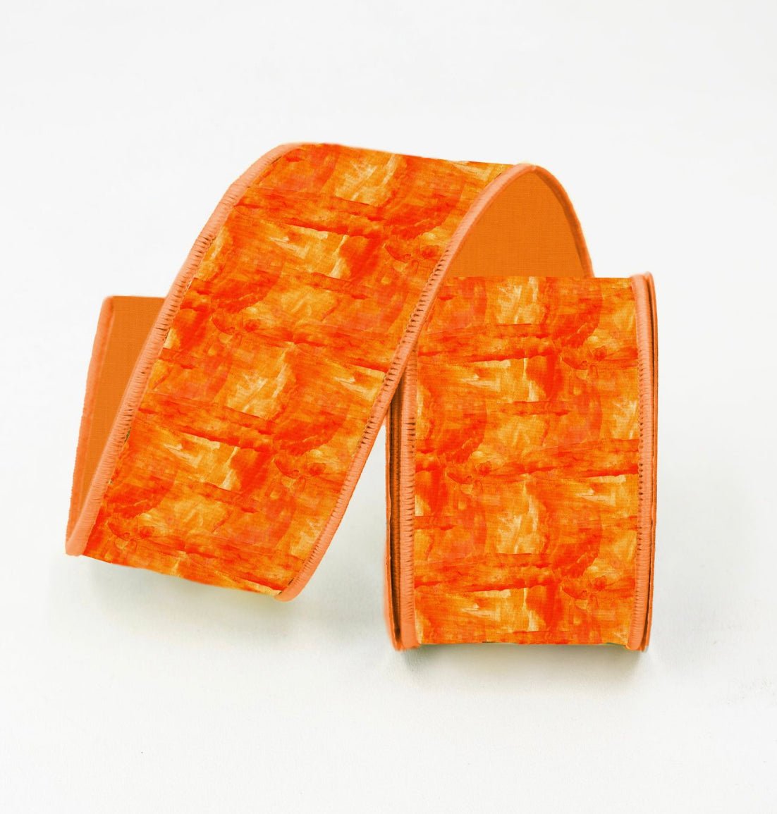 Orange watercolors 2.5” farrisilk wired ribbon - Greenery MarketRibbons & TrimRK170-52