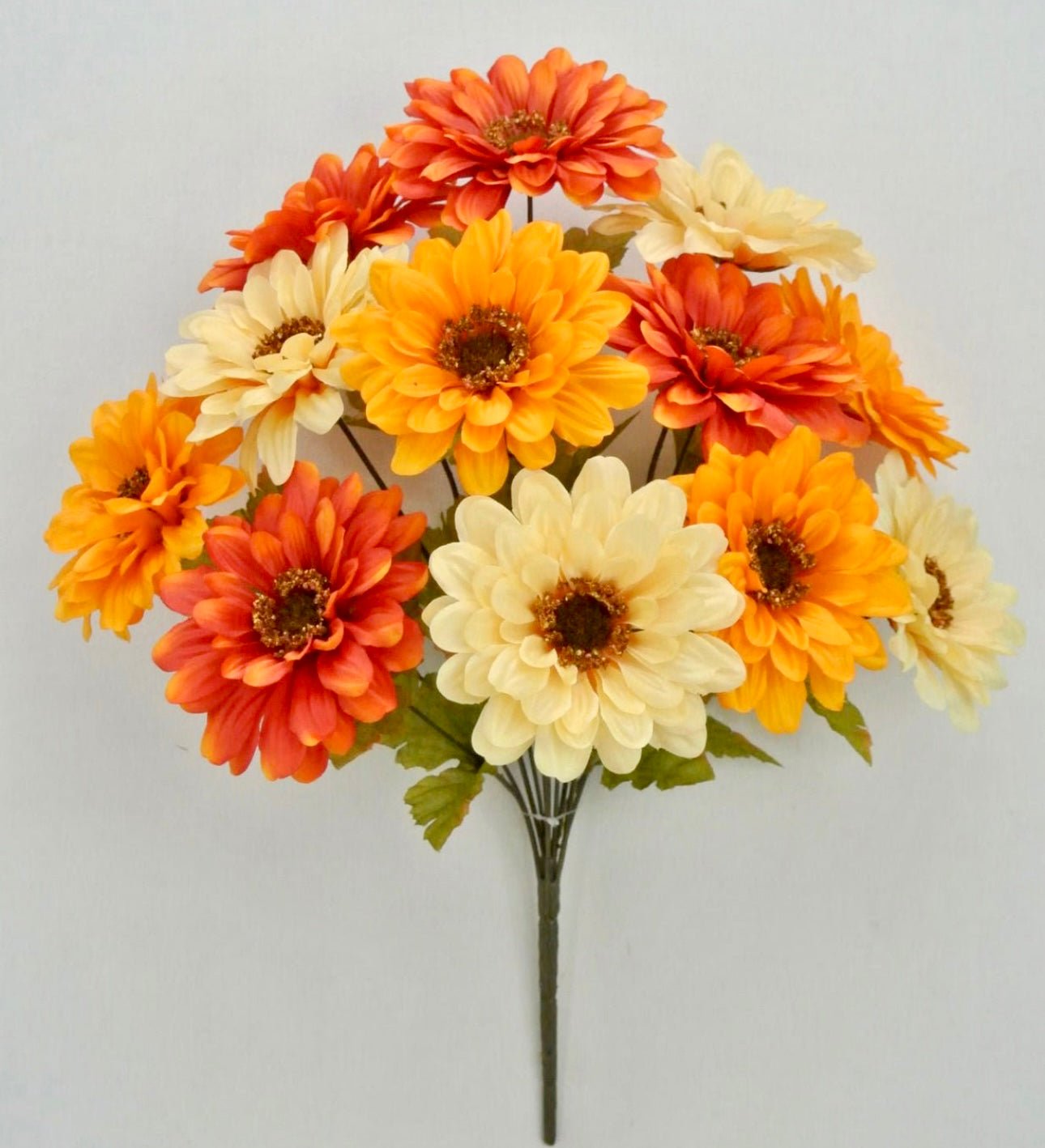 Orange, yellow, cream flower bush - multi - Greenery Marketartificial flowers82974-ORYELBE