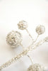 Ornament iced ball spray - silver - Greenery MarketXg598-sv