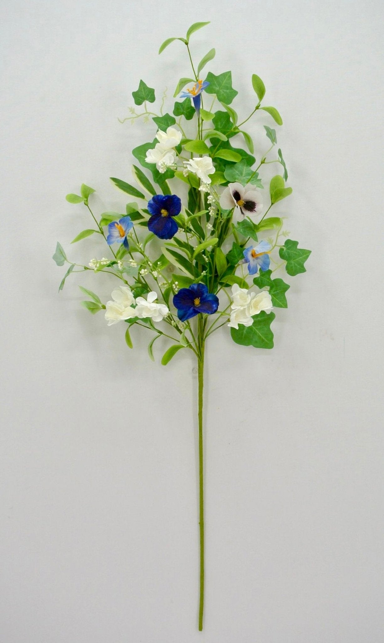 Pansy, violets, and greenery spray - Greenery Marketartificial flowers63997