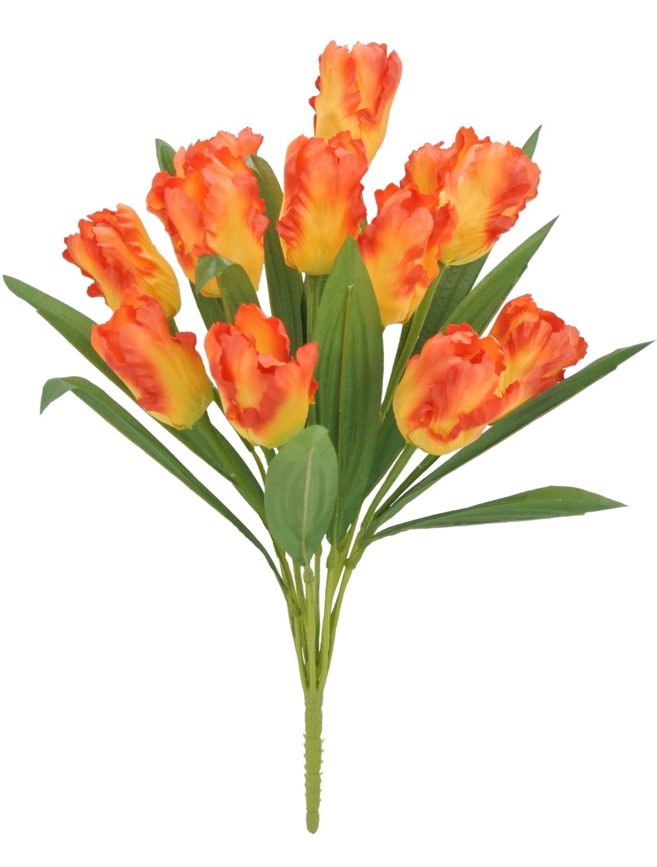 Parrot Tulip bush - orange - Greenery MarketArtificial Flora82526-OR