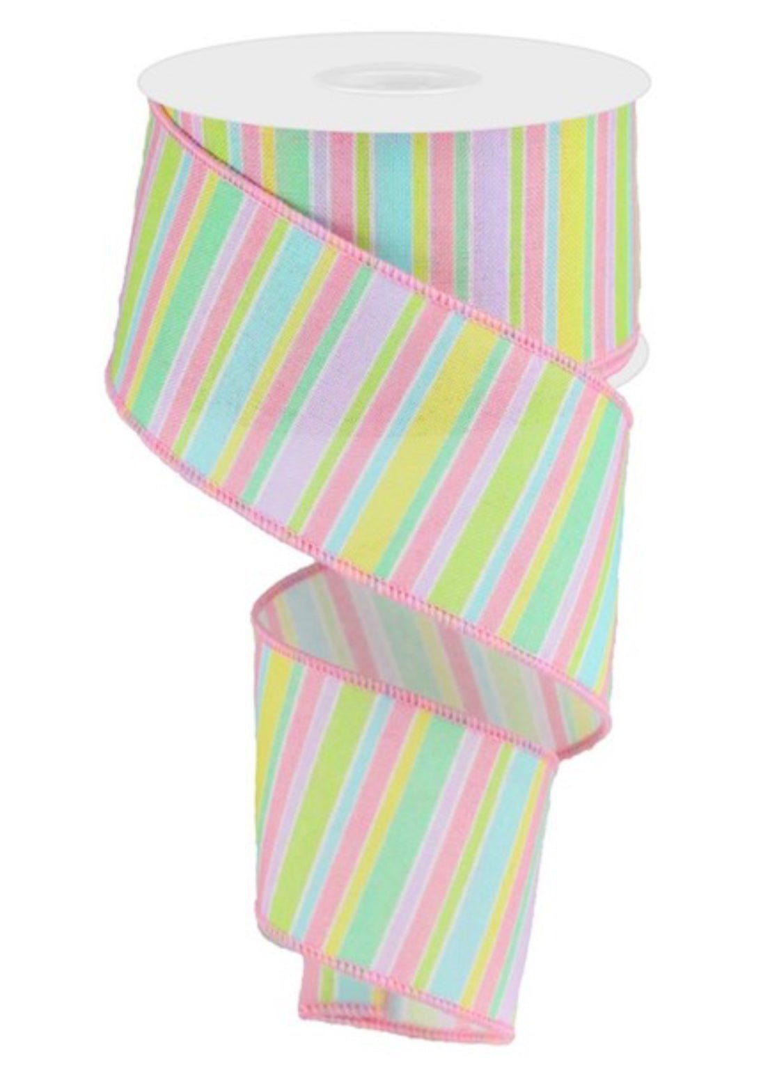 pastel stripe ribbon, 2.5