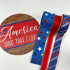Patriotic bow bundle x 3 ribbons plus sign - Greenery MarketWired ribbon