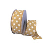 Patriotic Stars burlap 1.5” wired ribbon - Greenery MarketWired ribbon41222-09-15