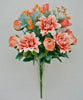 Peach dahlia mixed artificial flower bush - Greenery MarketArtificial Flora84298-PH