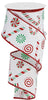 Peppermint candy cane ribbon 2.5” - Greenery MarketWired ribbon