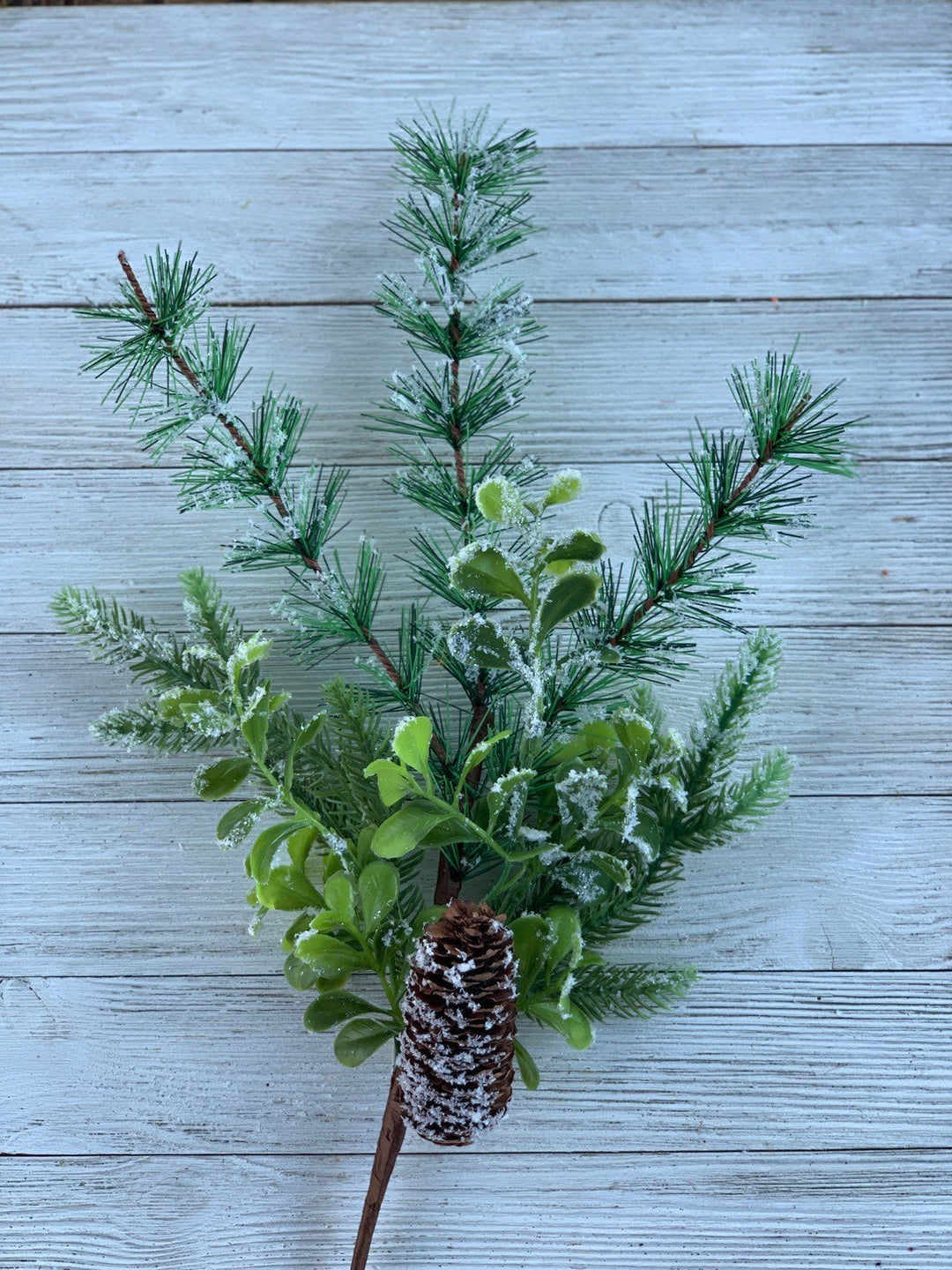 Pine with snow, Artificial mixed pine spray - Greenery MarketWinter and Christmas62076