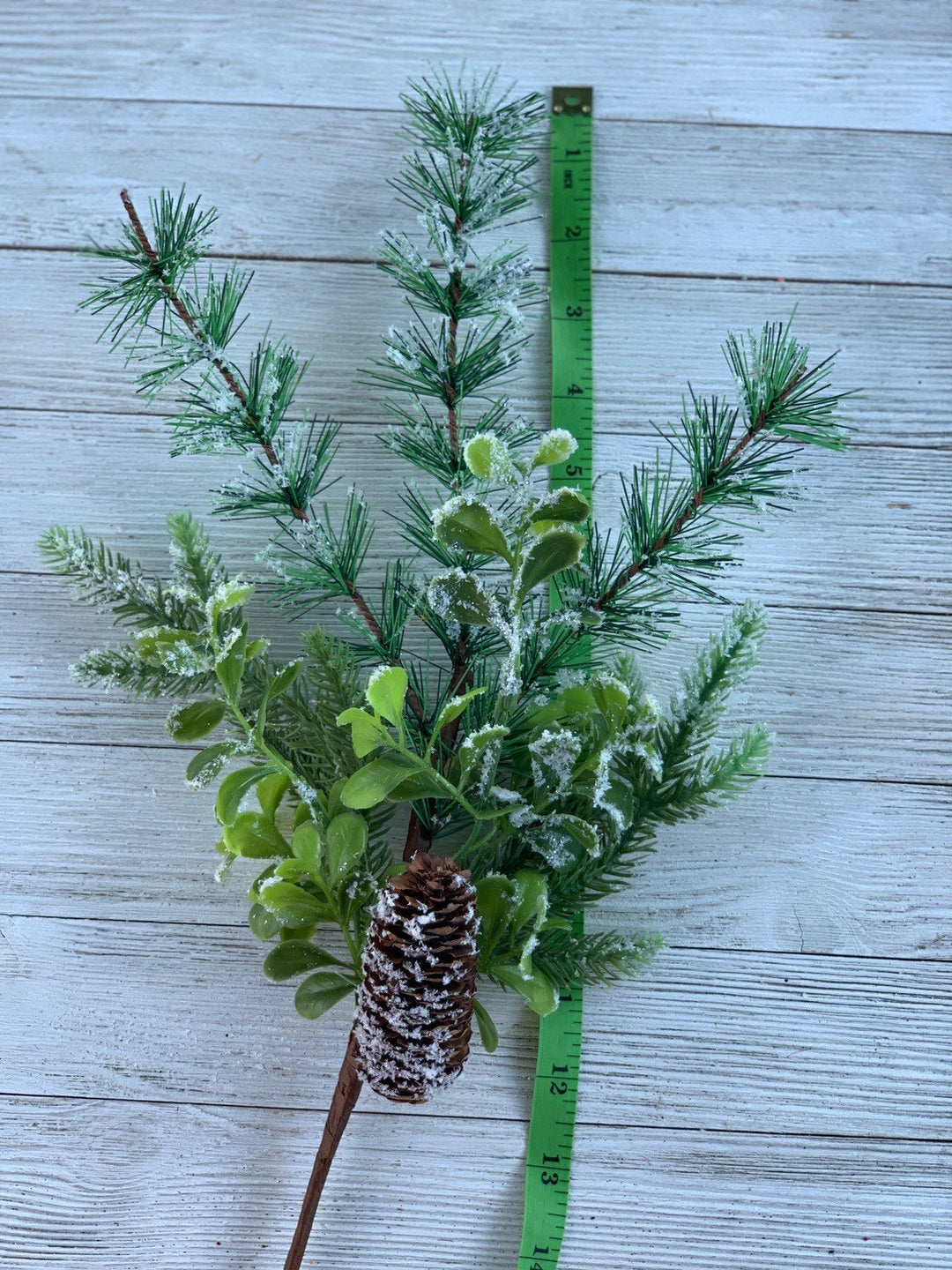 Pine with snow, Artificial mixed pine spray - Greenery MarketWinter and Christmas62076
