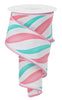Pink and blue candy land swirl stripe wired ribbon 2.5” - Greenery MarketRibbons & TrimRGE1049WM