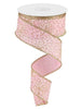 Pink and gold glitter dot wired ribbon 1.5” - Greenery MarketRibbons & TrimRGC190915