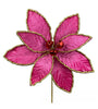 Pink and gold trimmed poinsettia stem - Greenery MarketSeasonal & Holiday Decorations85739BT