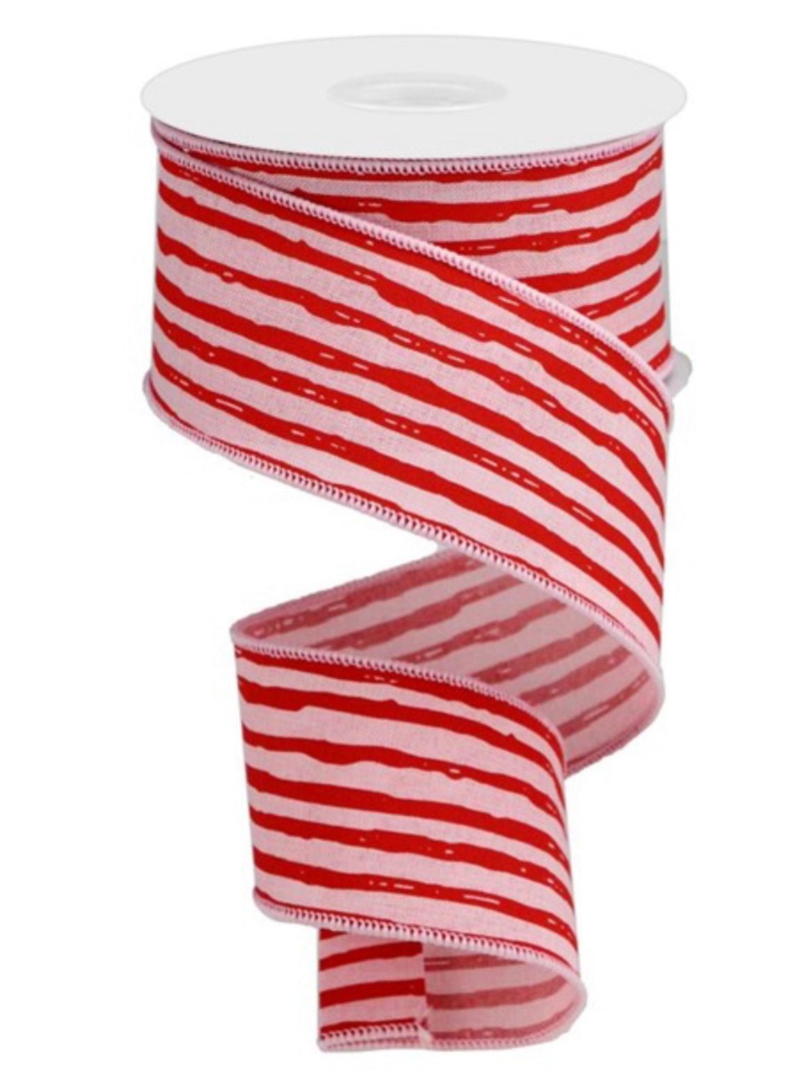 Pink and red irregular stripes wired ribbon 2.5” - Greenery MarketWired ribbonRGA1382T2