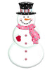 Pink and red metal snowman sign - Greenery MarketWinter and ChristmasMD0725