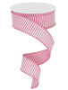 Pink and white horizontal stripe wired ribbon - 1.5” - Greenery MarketWired ribbonRg178015