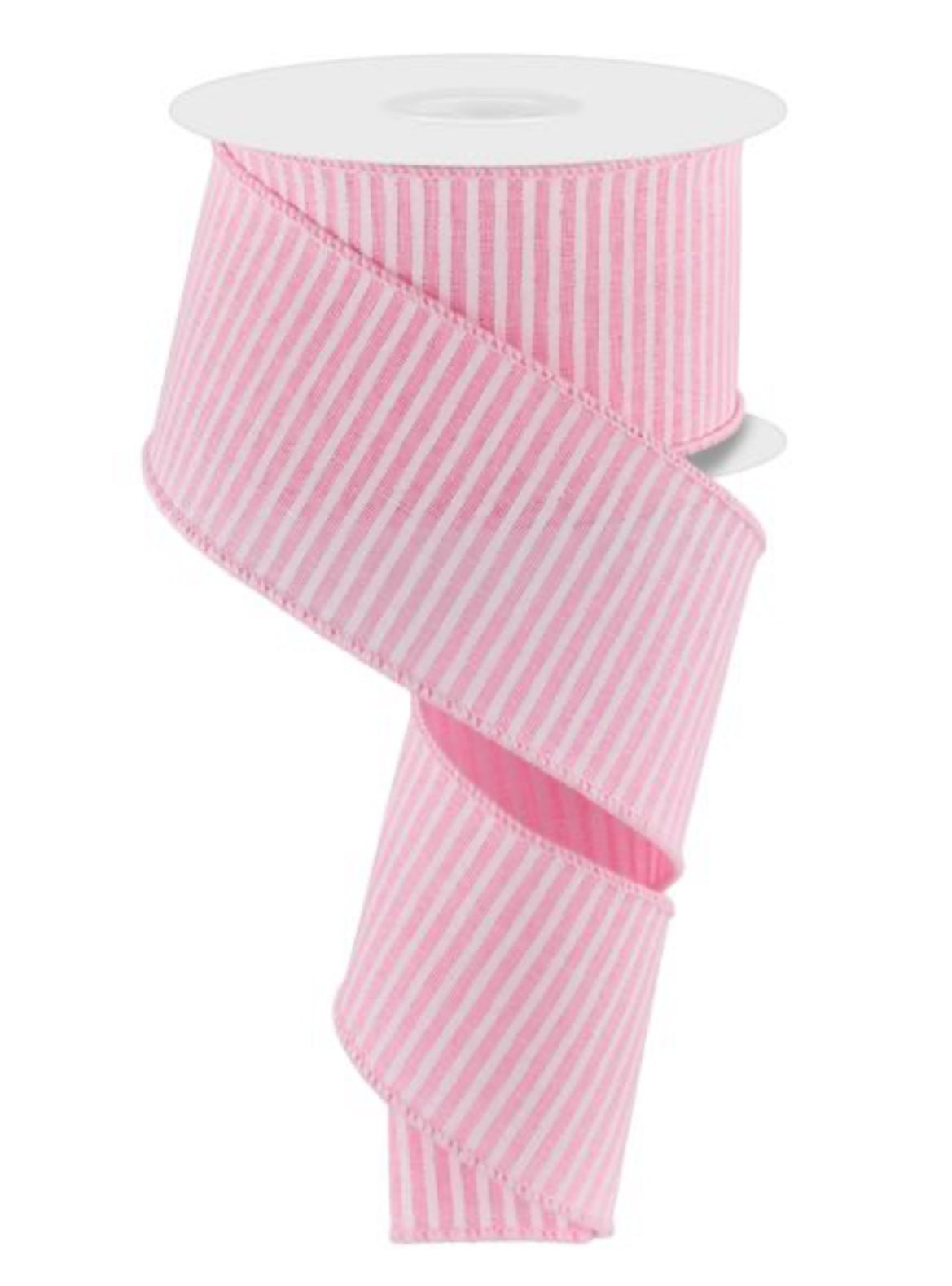 Pink and white stripes wired ribbon 2.5” - Greenery MarketWired ribbonRG178115