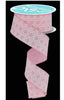 Pink basket print wired ribbon, 1.5" - Greenery MarketWired ribbonRGE139115