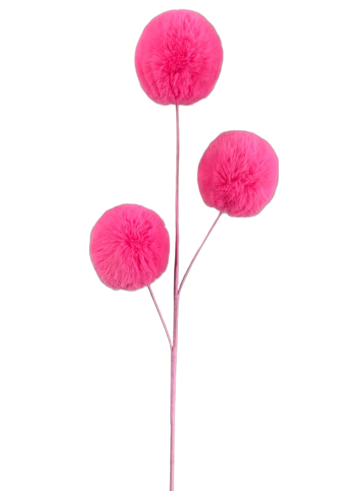 Pink faux fur ball spray - Greenery Market