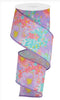 pink, purple and aqua, watercolor ribbon, 2.5" wired - Greenery MarketWired ribbonrga1608wt