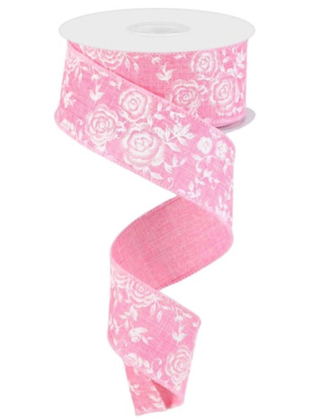 Pink roses wired ribbon, 1.5” - Greenery Marketwired ribbonRGC186022