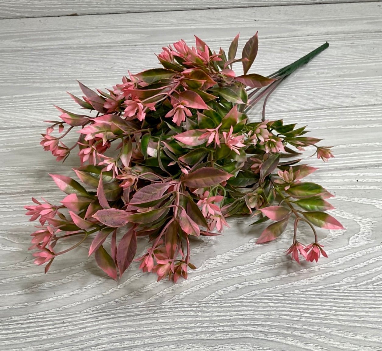 Pink tip mini leaf greenery x 2 bushes - Greenery MarketArtificial Flora57546 x TWO