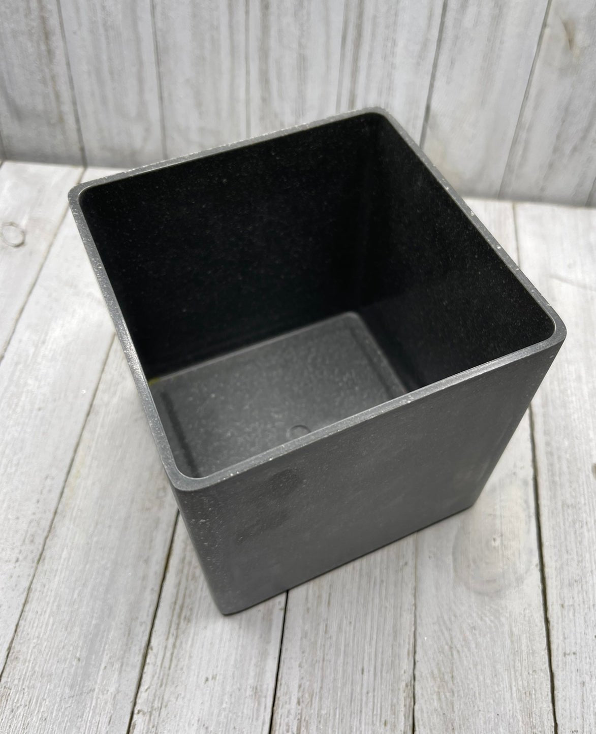 Plastic, square, faux concrete, container for floral designs - Greenery MarketVases147847