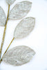 Platinum sequin and micro beaded magnolia leaves spray - Greenery MarketMTX68899 PLAT