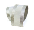 Platinum shimmer edge dupion 4” farrisilk wired ribbon - Greenery MarketRibbons & TrimRG435-51
