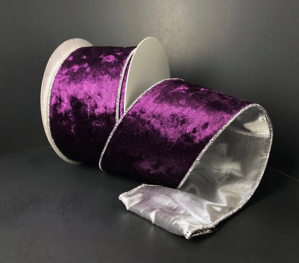 Plum Purple Velvet Ribbon - 3/4 inch - 1 Yard – Sugar Pink Boutique